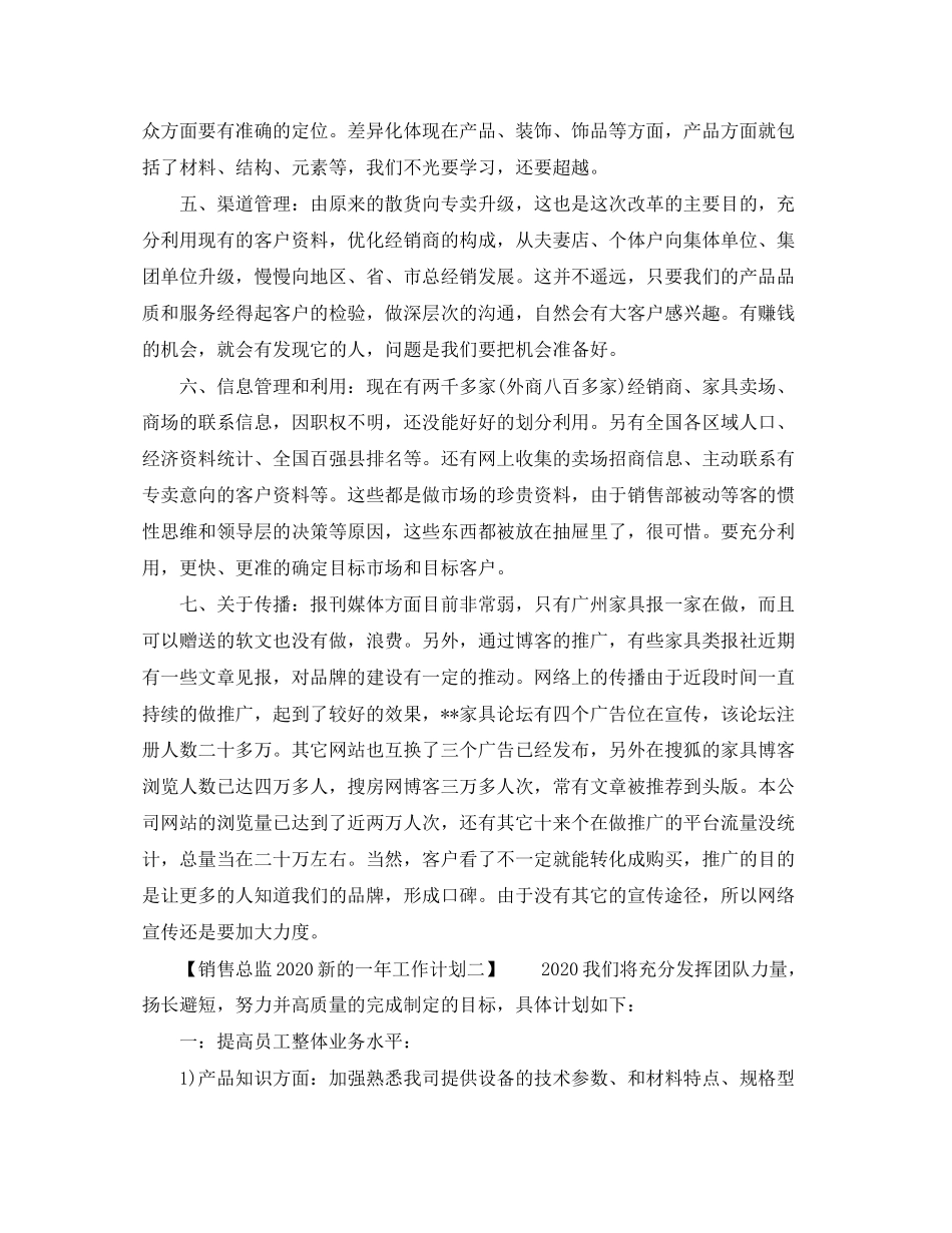 销售总监新的一年工作计划_第2页