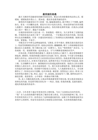 最美丽的相遇