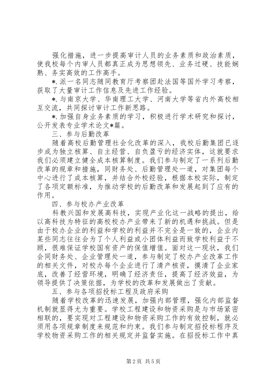 审计部门工作总结范文 _第2页