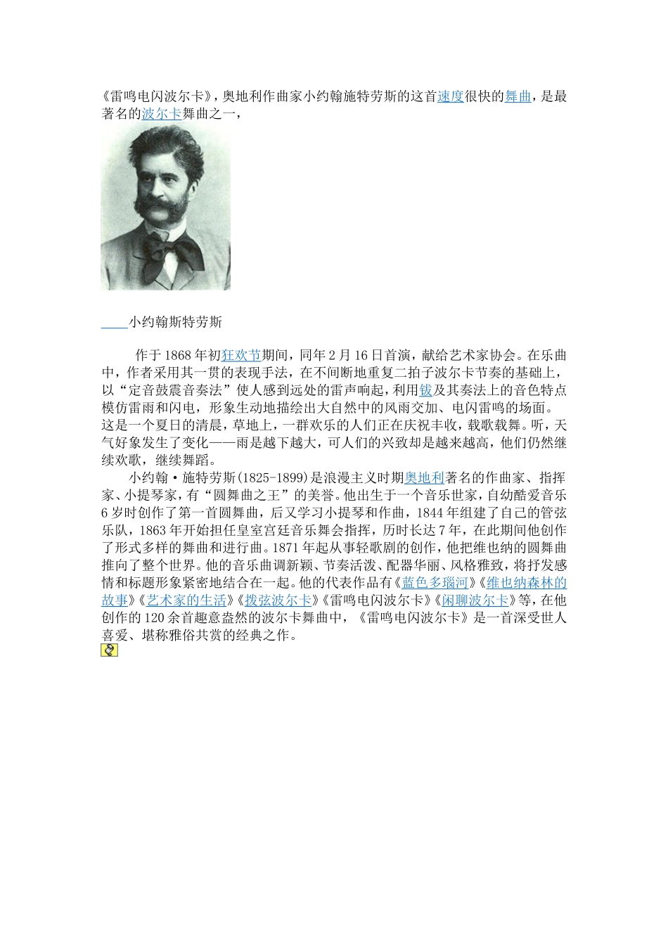 《电闪雷鸣波尔卡》_第1页