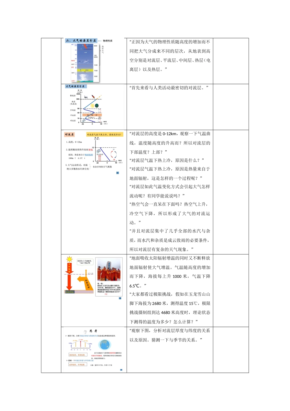 大气的组成和垂直分层-教学设计_第3页