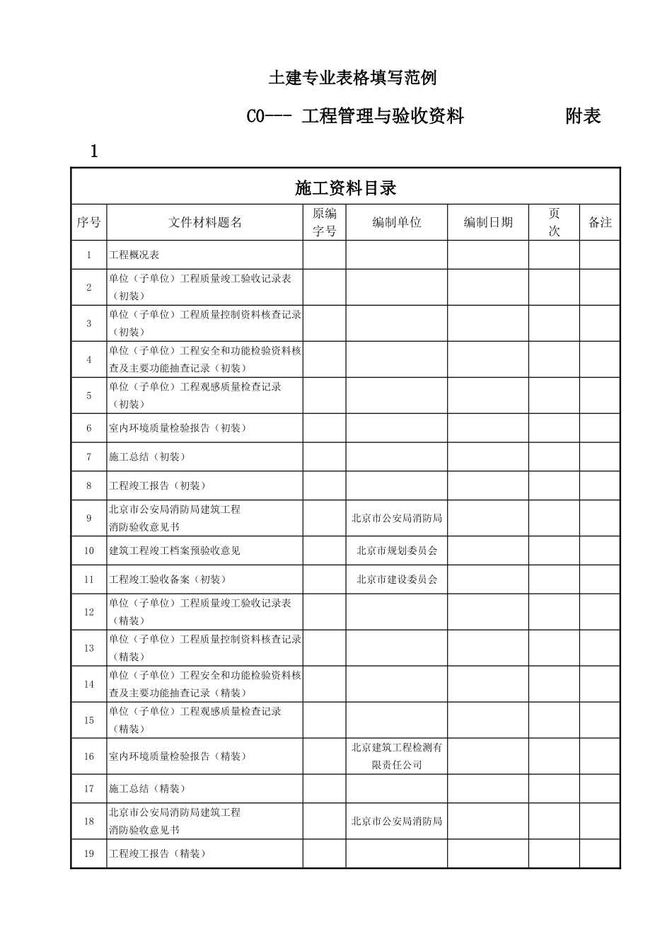 建筑工程资料表格填写范例_第1页