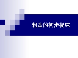 粗盐提纯课件