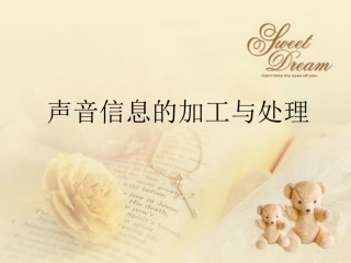 声音信息的加工与处理