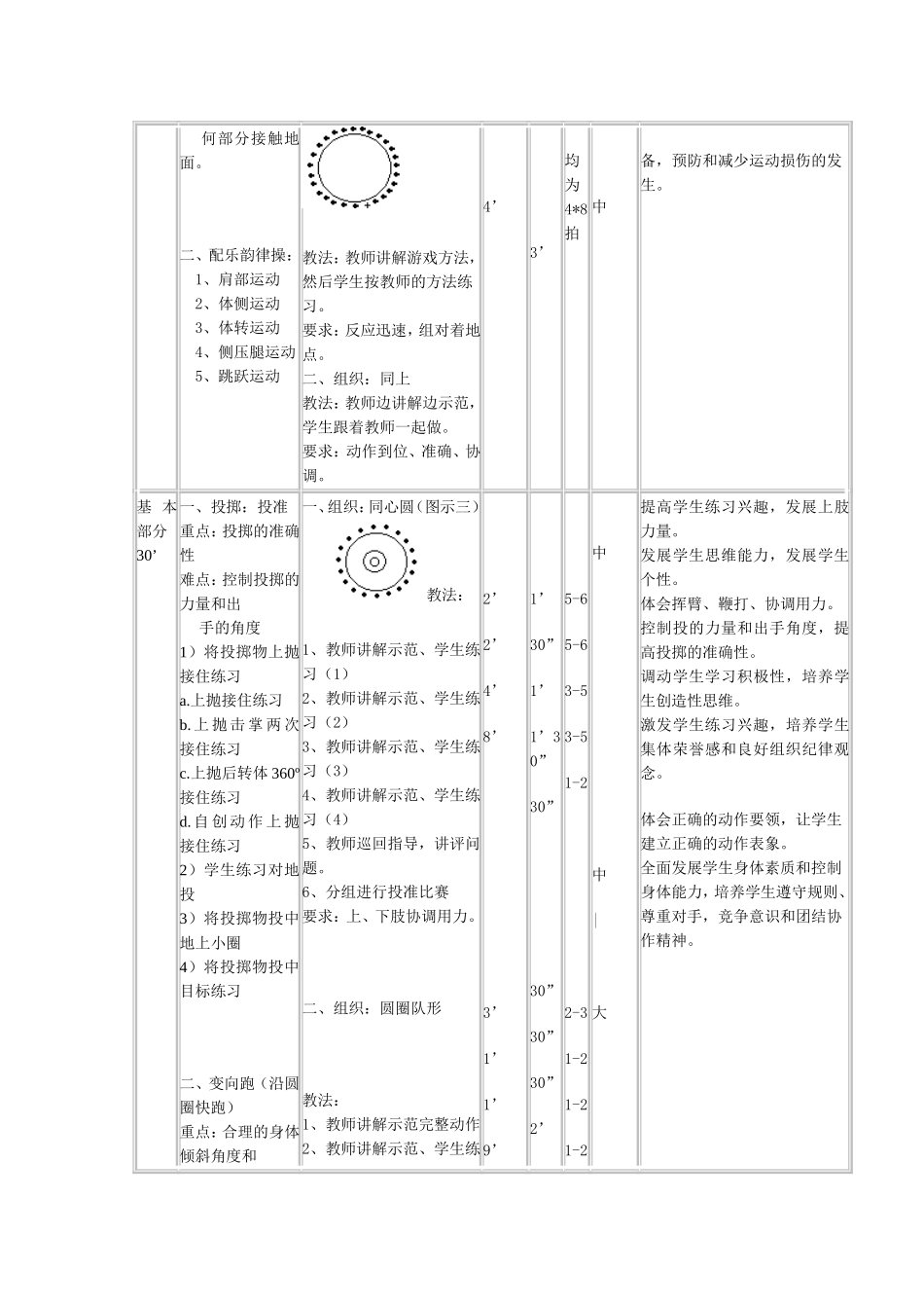 投掷与弯道跑教学设计_第2页