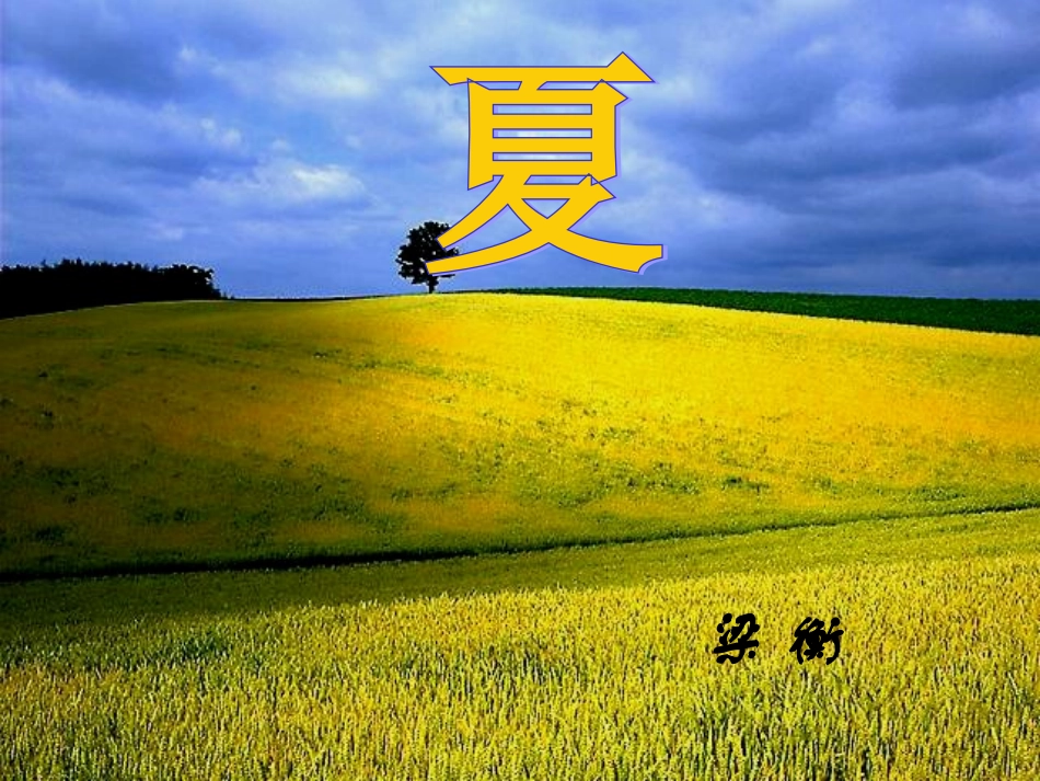 《夏感》课件_第1页