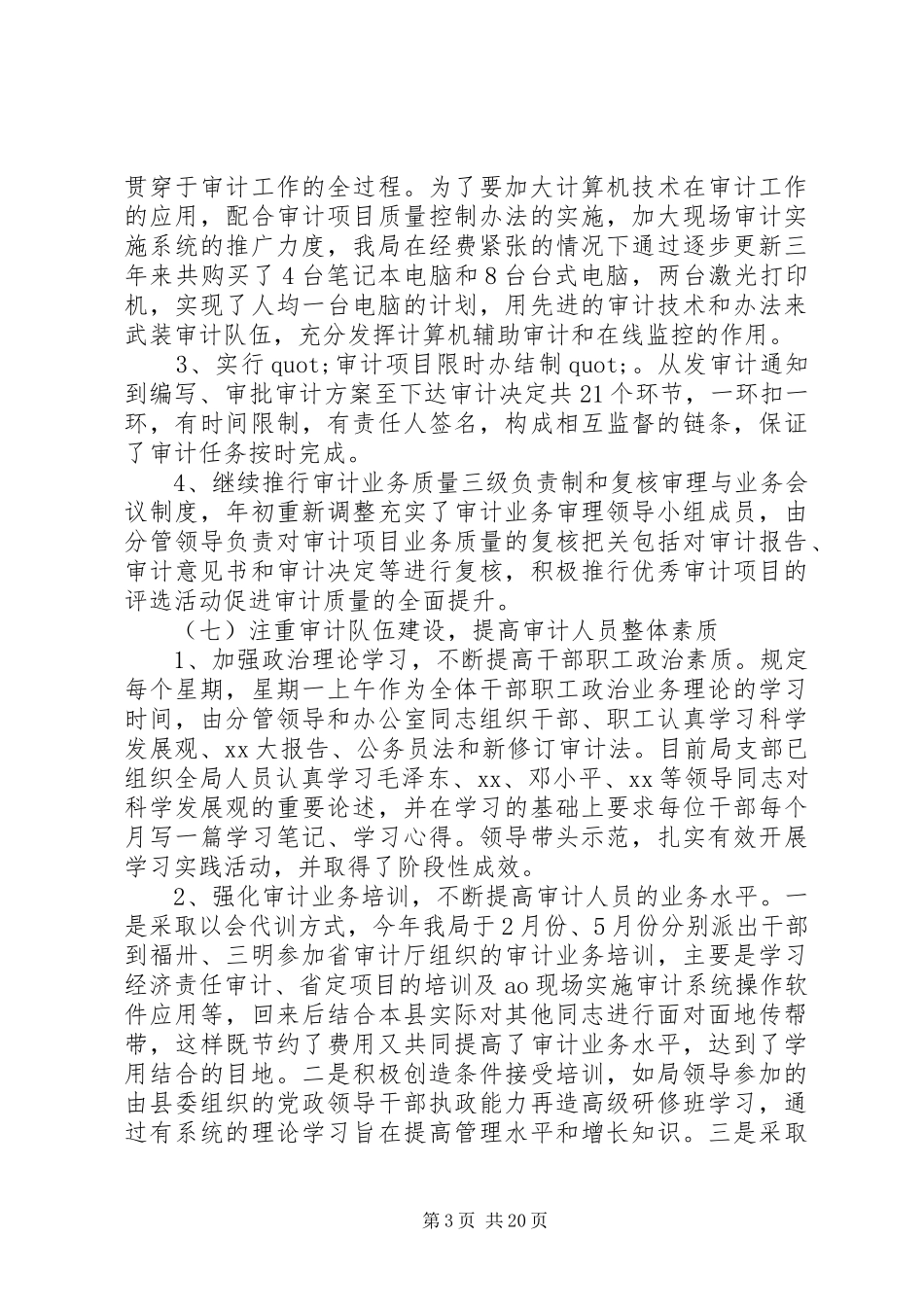 审计局20XX年上半年工作总结_第3页