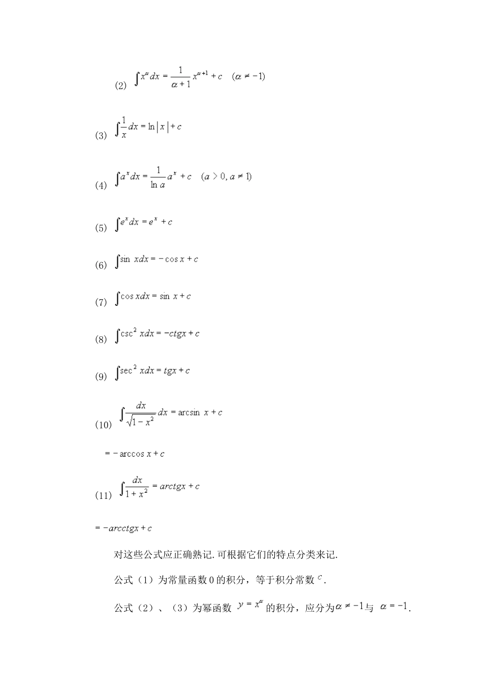 定积分公式表_第2页