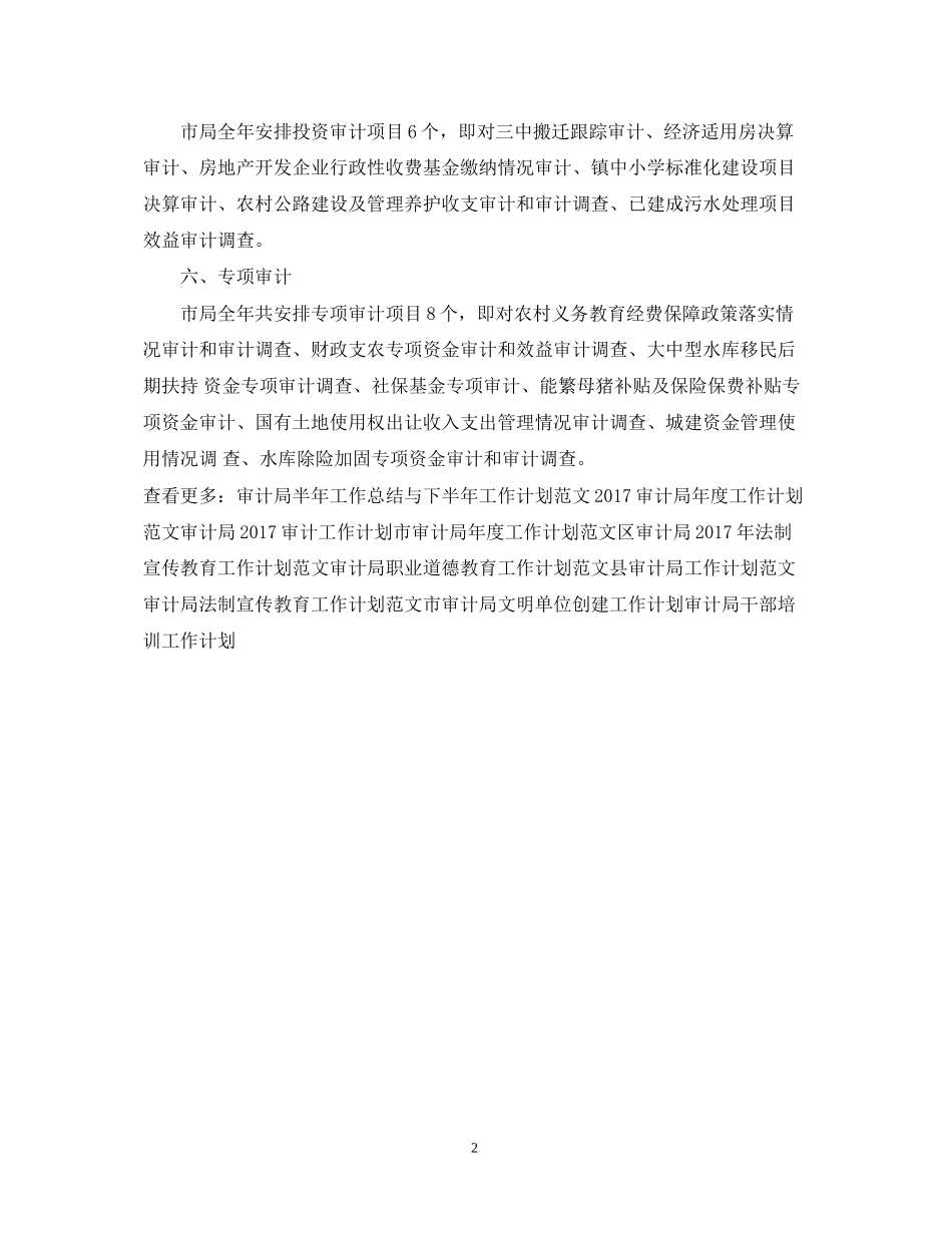 县审计局年度工作计划范文_第2页