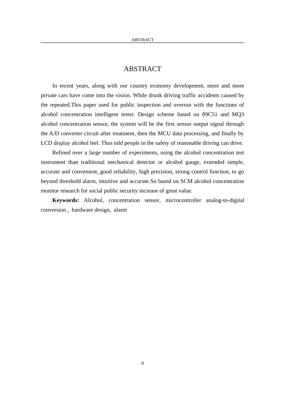 基于单片机的酒精浓度检测仪设计_第3页