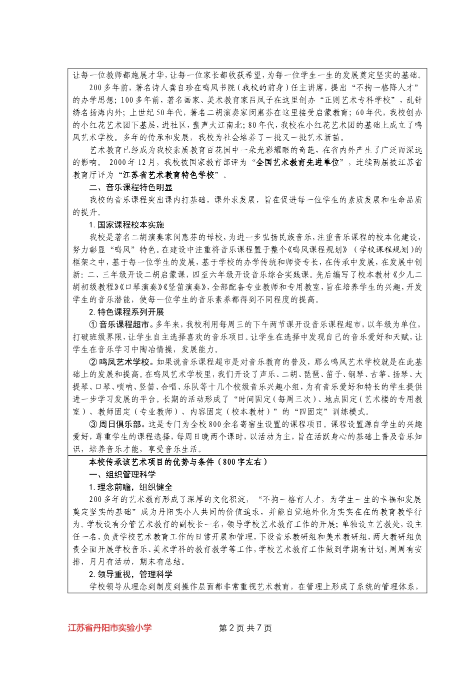 中华优秀文化艺术传承学校申报表_第2页