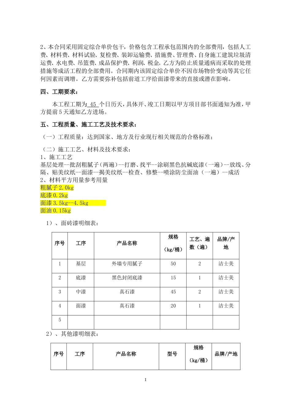 外墙涂料工程施工合同_第2页