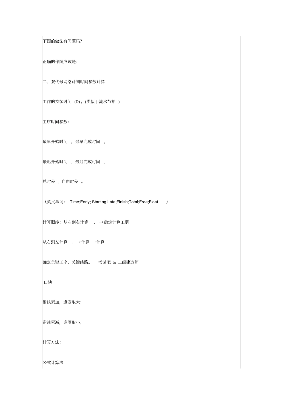 一级建造师网络计划技术知识点_第2页