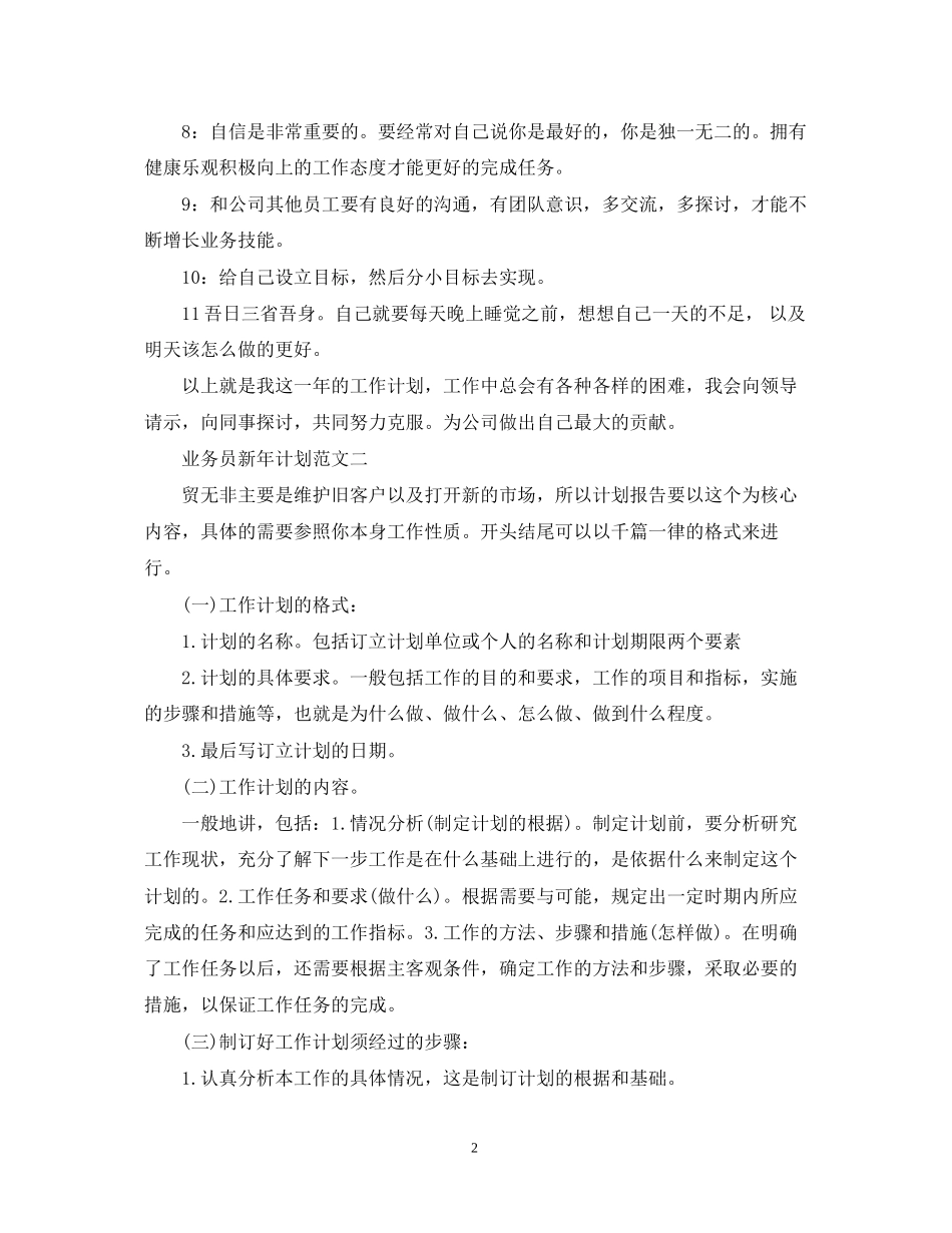 业务员新年计划_第2页