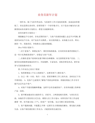 业务员新年计划