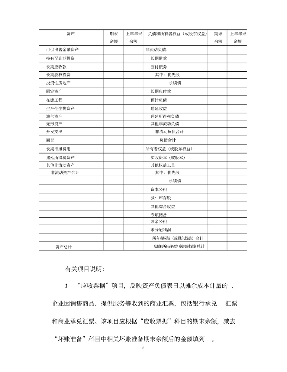 一般企业财务报表格式适用于未执行新金融准则、新收入准则与新租赁准则的企业版_第3页