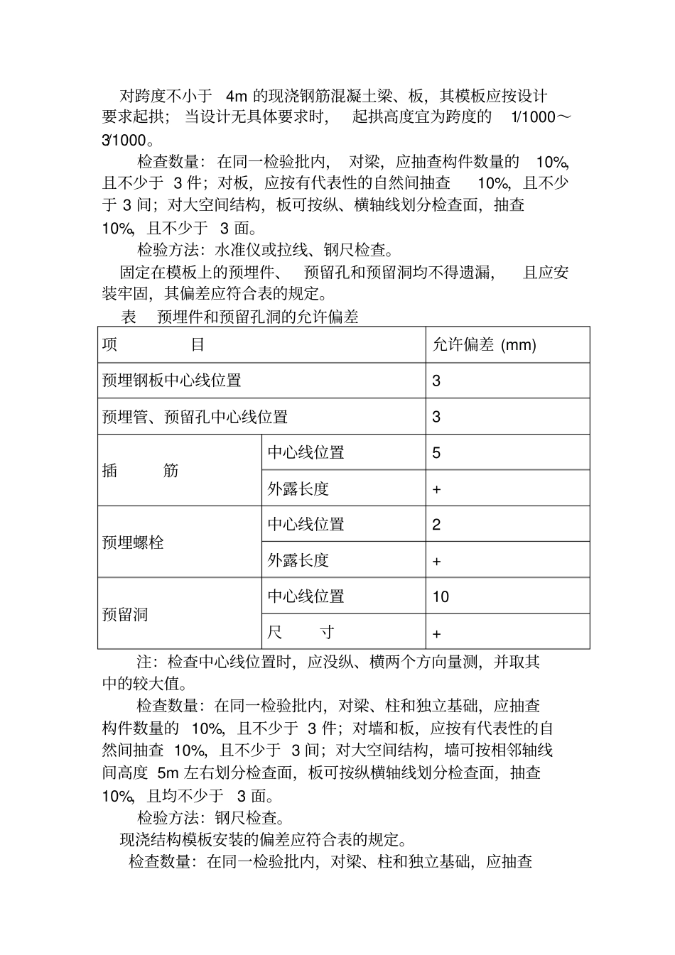 一般模板工程质量验收标准_第2页