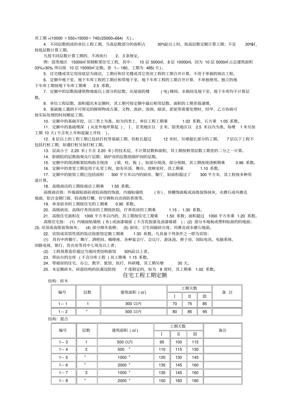 一般民用建筑建筑安装工程工期定额知识讲解_第2页
