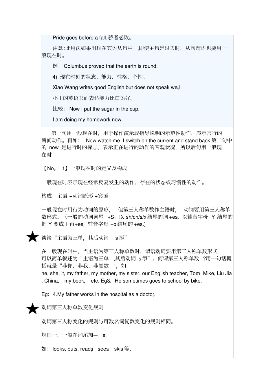 一般现在时的定义-构成-用法及练习题目_第2页