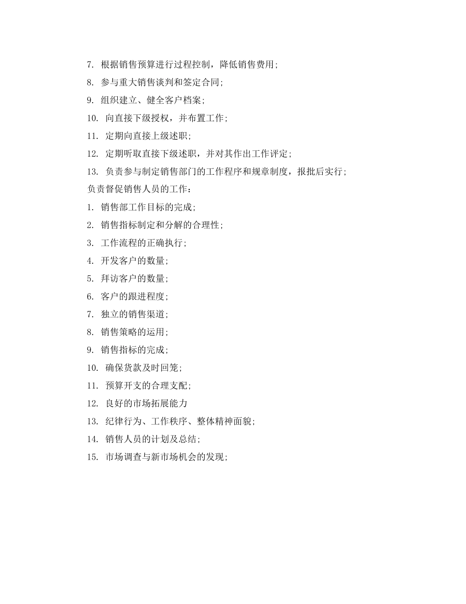 公司销售总监工作计划表格_第2页