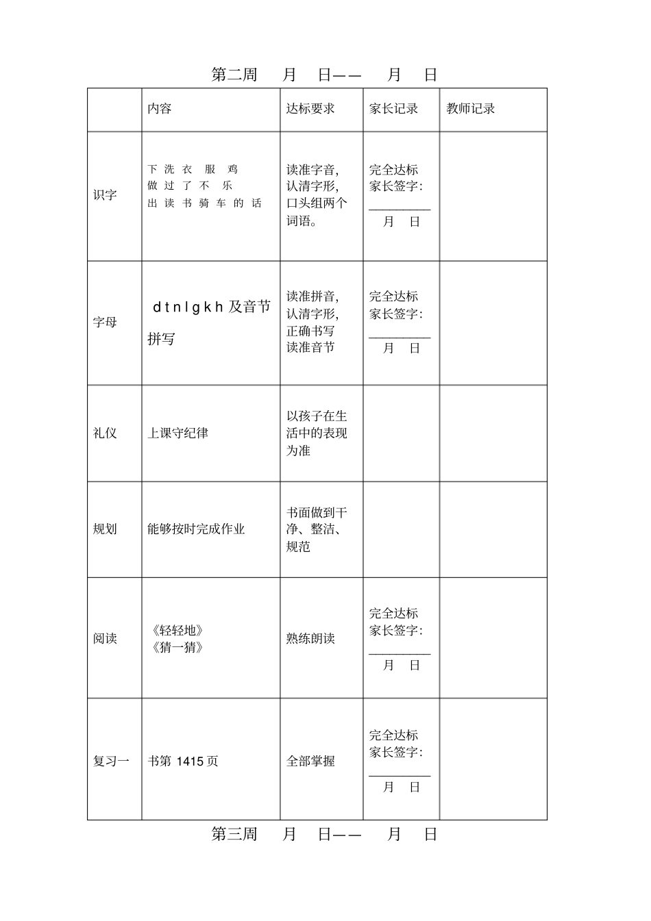 一语拼音至园地二周目标_第2页