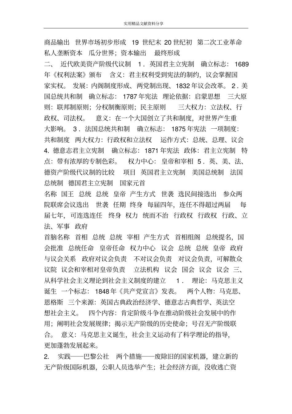 一轮复习知识回扣二世界近代部分_第2页