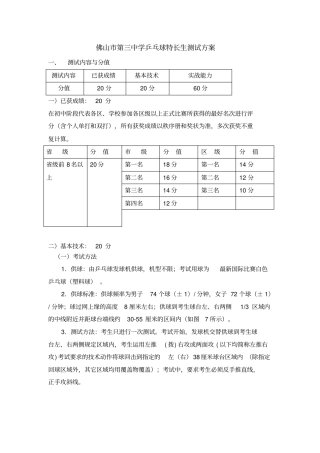 七、专项基础——乒乓球左推右攻考试方法和评分标准