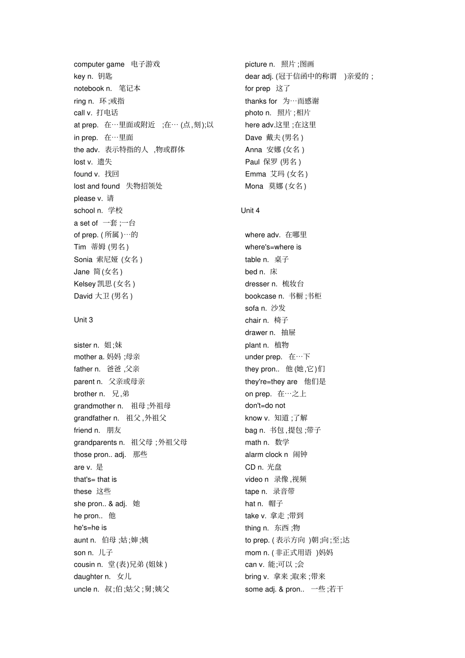 七到九年级人教版新课标英语单词表汇总_第3页