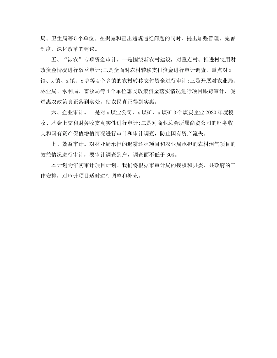 2020年审计工作计划样本_第2页