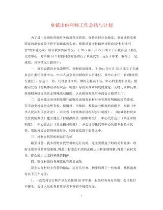 乡镇出纳年终工作总结与计划2