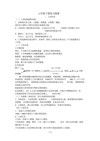 七年级下册复习资料修改好