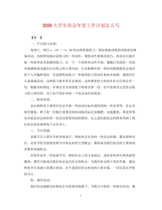 大学生协会年度工作计划怎么写2