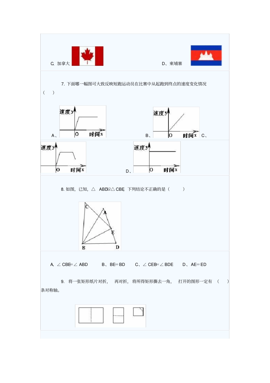 七年级下册数学试题_第2页