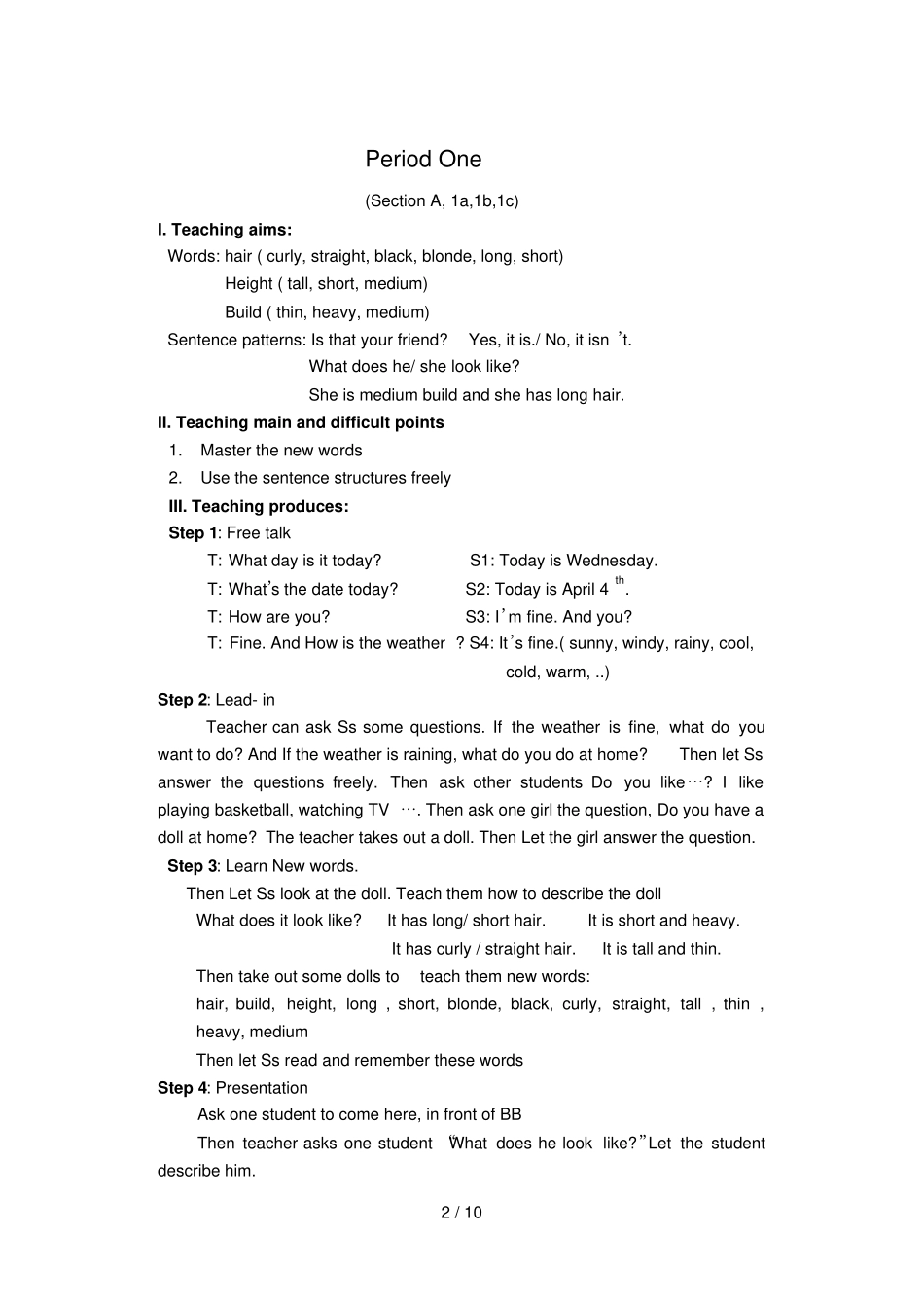 七年级下学期Unit7Whatdoeshelooklike77591_第2页