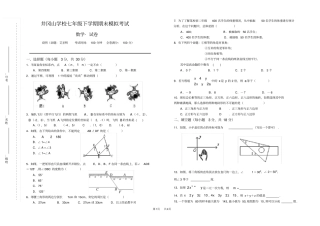 七年级下学期期末模拟试卷