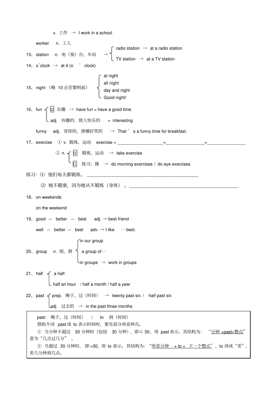 七年级下英语单词讲解Unit2_第2页