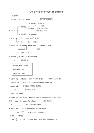 七年级下英语单词讲解