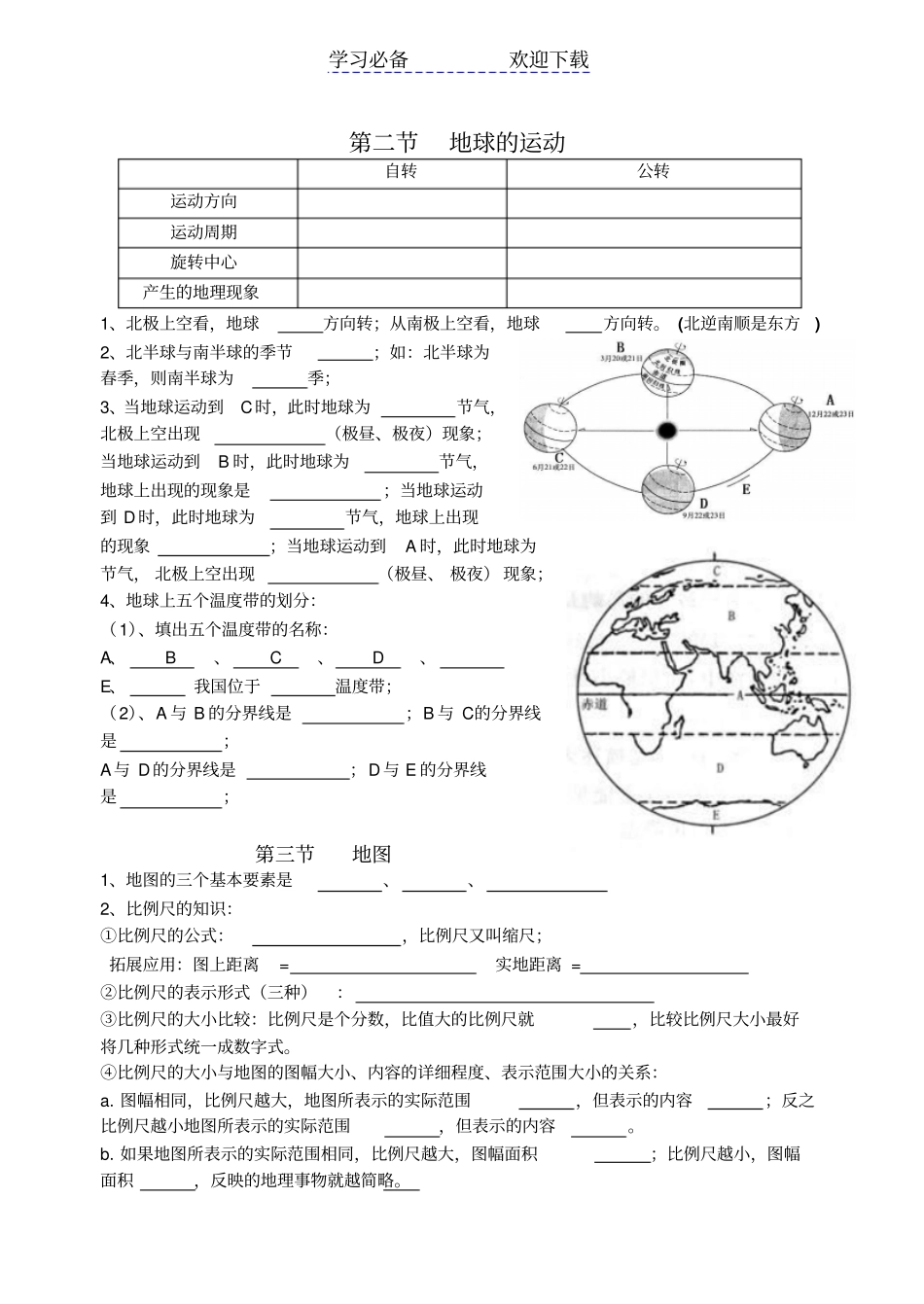 七年级地理上册复习资料_第3页