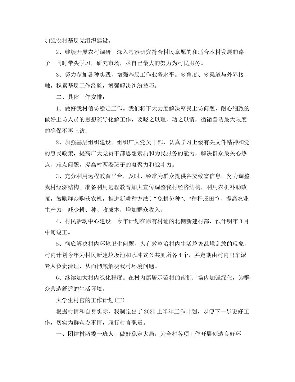 大学生村官的工作计划_第3页