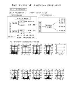 七年级复习——世界主要气候类型