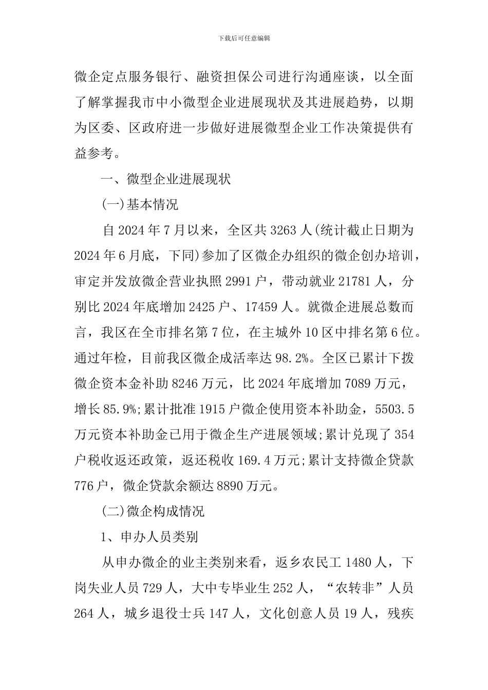 微型企业发展情况调查报告_第2页