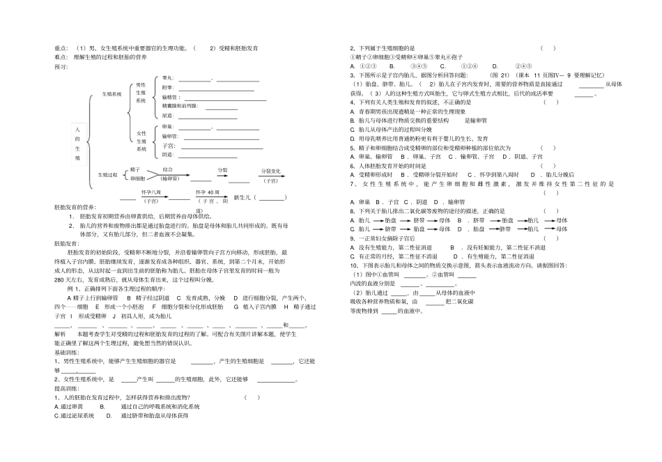 七年级生物下册人的生殖练习_第2页