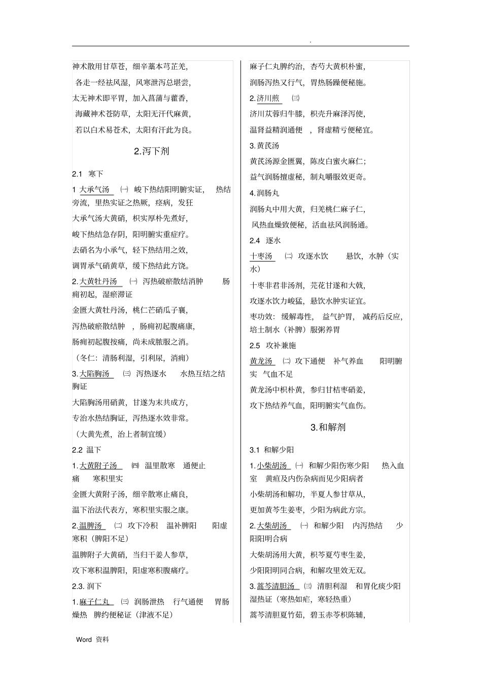 七版教材方剂学+中医内科学方歌_第2页