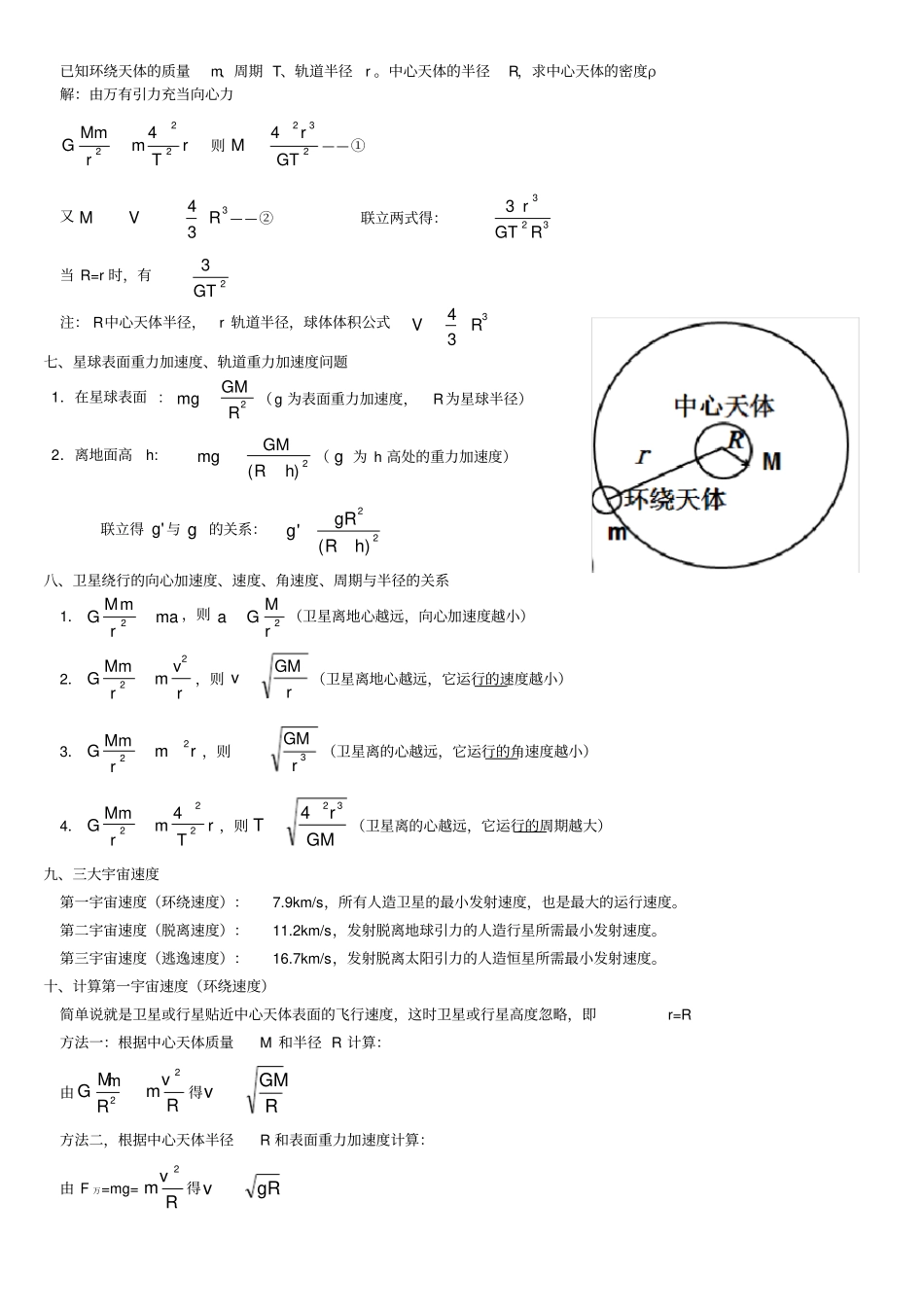 万有引力定律公式总结_第2页