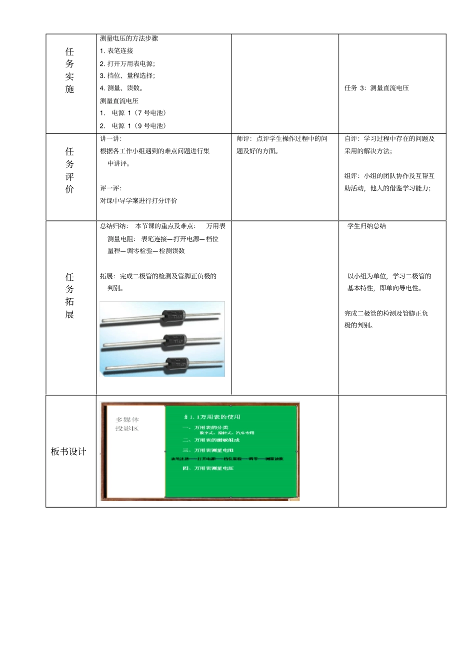 万用表的使用教学设计_第3页