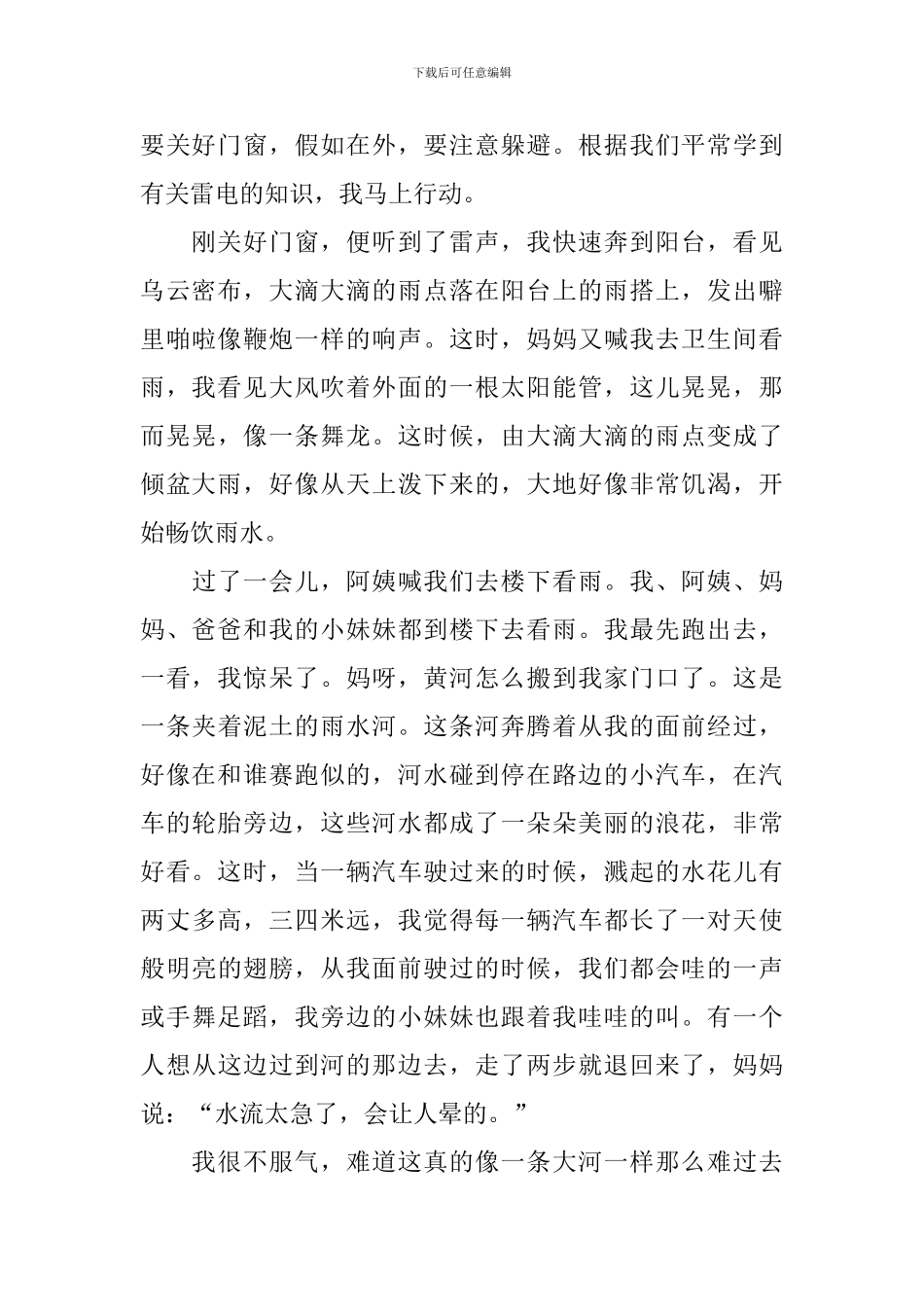 描写暴雨的六年级作文五篇_第3页