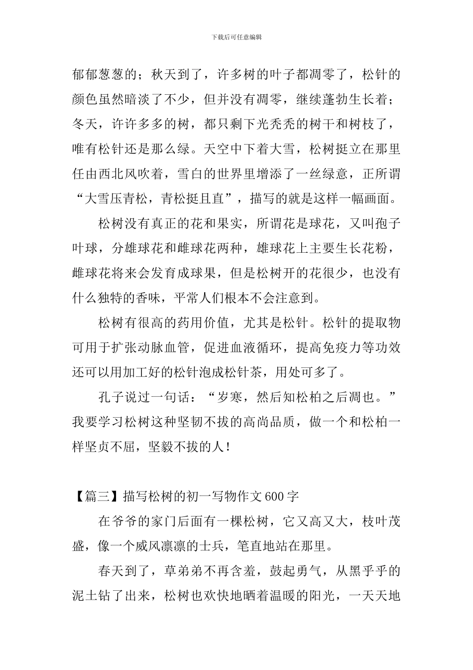描写松树的初一写物作文600字_第3页