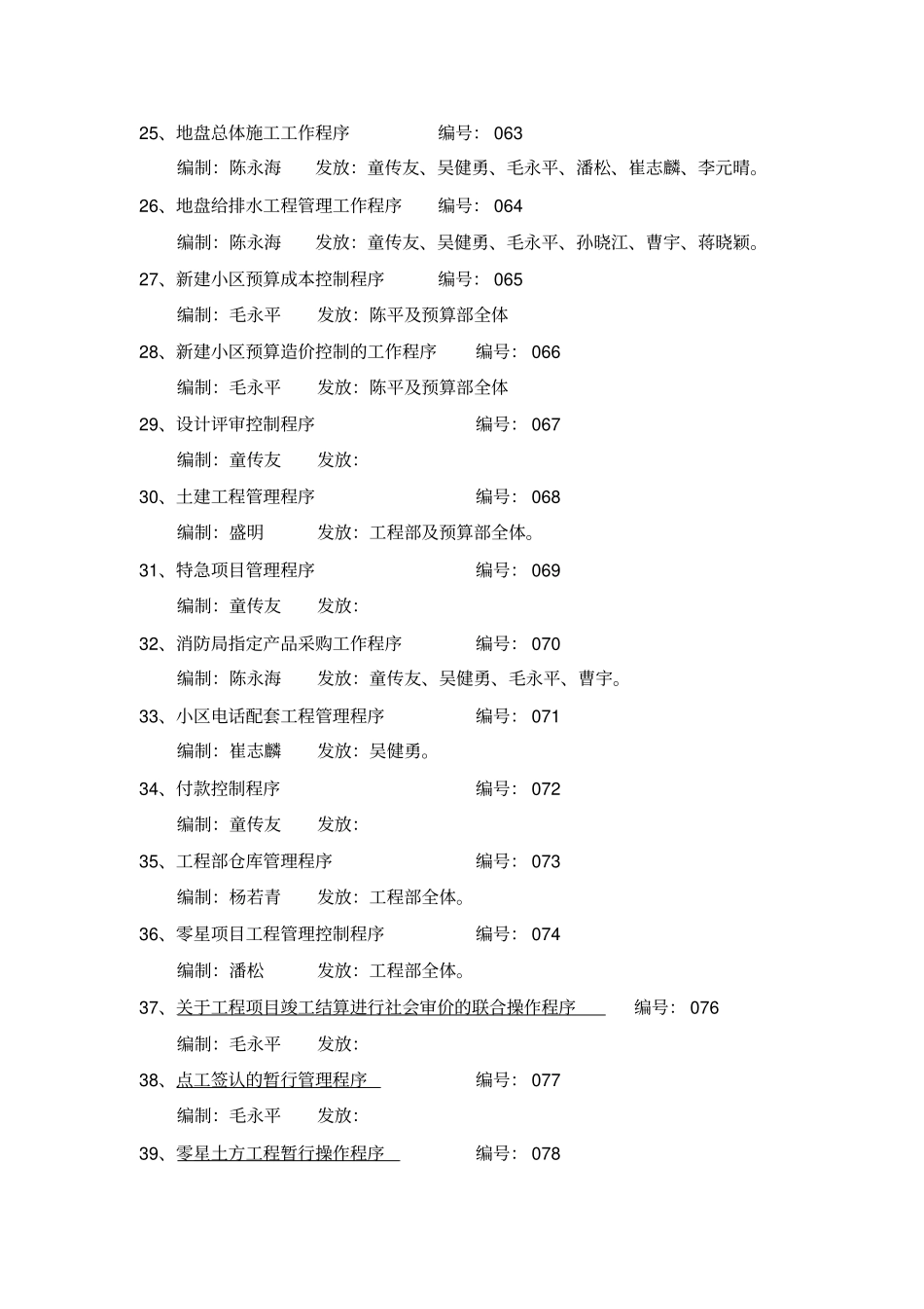 万科工程部标准工作程序文件目录_第3页