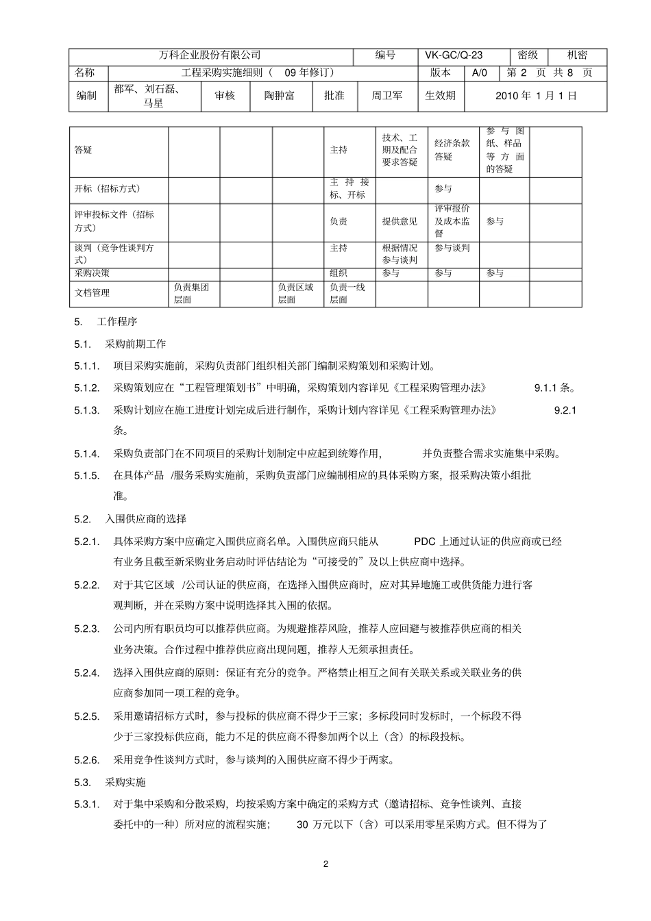万科工程采购实施细则09年修订_第2页