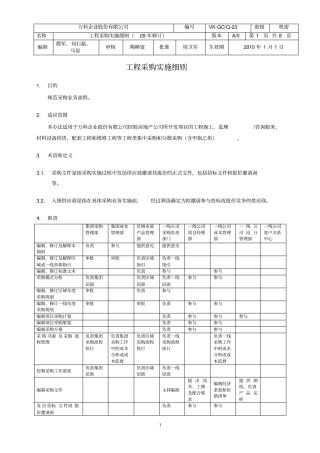 万科工程采购实施细则09年修订